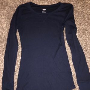 Navy Old Navy Thermal Waffle Shirt